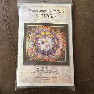 Watercolor Quilt Kit By Whims "Wreath of‎ Lilacs"